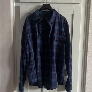 Lucky Brand Blue Plaid Casual Button Down Shirt